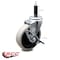 Service Caster 4 Inch Thermoplastic Rubber Wheel 7/8 Inch Expanding Stem Caster with Brake SCC-EX05S410-TPRS-SLB-78 - alternate 2